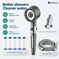 Ondalma Filtered Shower Head – 2-in-1 Overhead & Handheld with STOP Button